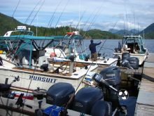 Kyuquot Sound Guide Fleet at the Ship Dock