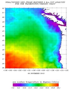 Tuna Fishing Pacific Ocean Sea Surface Temperature Map Example