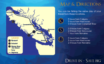 Vancouver Island Lodges - Three Locations Map