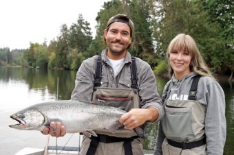 Linda Lee and Guide Ben Fall River Chinook