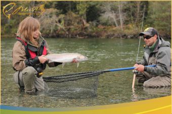 Fall Run Stamp River Steelhead landed and released