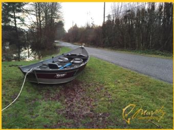 Murphy's Drift Boat - High and Dry after flood