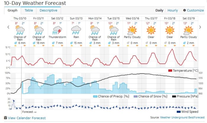 10 day weather forecast