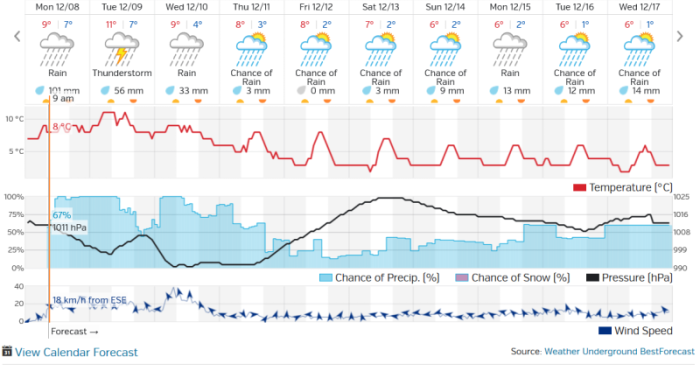 Stamp River Weather Forecast Dec 8 2014