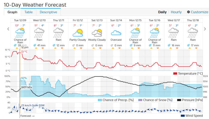 Stamp River Weather Forecast Dec 9 2014