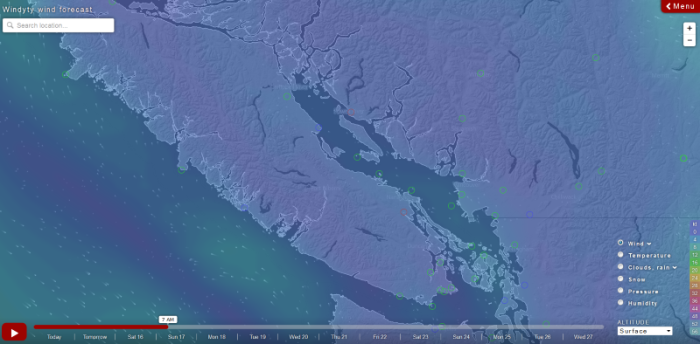 Ucluelet Wind Forecast