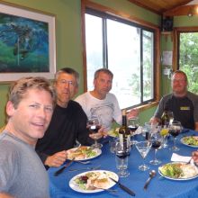 Kyuquot Sound Lodge - dining with Friends.